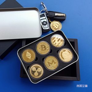 Cryptocurrency commemorative coins-BTC ETH LTC FIL TRX DOGE ADA XRP XMR-Gift giving-Virtual Coin Enthusiasts-Gold coins collection