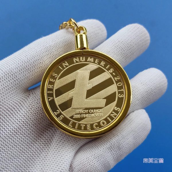 Cryptocurrency commemorative coins-Bitcoin Keychain Ethereum Keychain Detachable keychain Gold coin ornament-Exquisite gift giving - Image 12