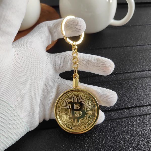 Cryptocurrency commemorative coins-Bitcoin Keychain Ethereum Keychain Detachable keychain Gold coin ornament-Exquisite gift giving - Image 3