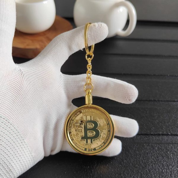 Cryptocurrency commemorative coins-Bitcoin Keychain Ethereum Keychain Detachable keychain Gold coin ornament-Exquisite gift giving - Image 8