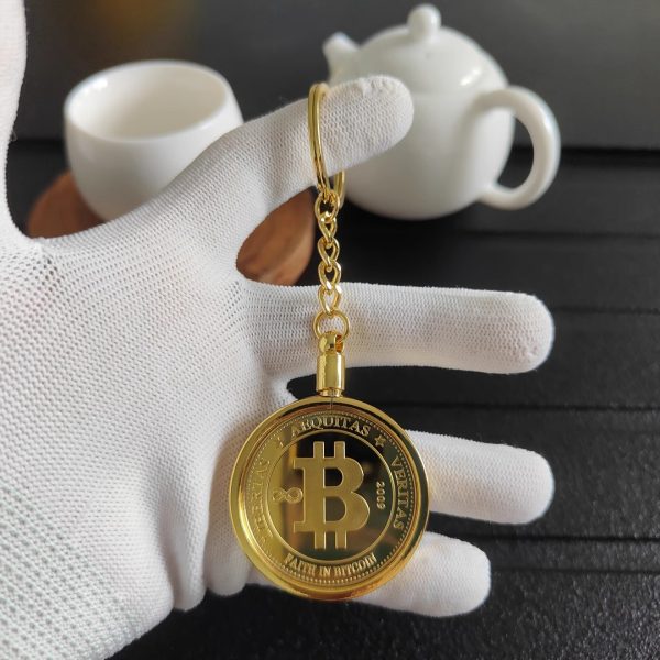 Cryptocurrency commemorative coins-Bitcoin Keychain Ethereum Keychain Detachable keychain Gold coin ornament-Exquisite gift giving - Image 9