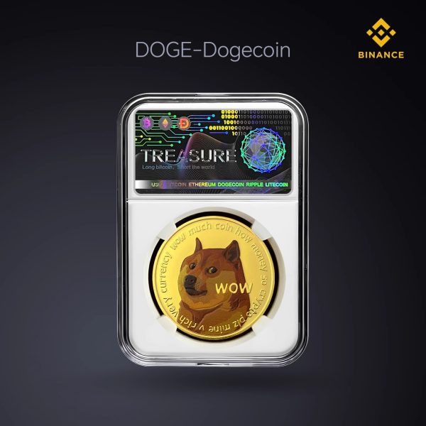 Cryptocurrency commemorative coins Bitcoin Commemorative Coin Ethereum Dogecoin Gold commemorative crypto coins Gift Collection - Image 3