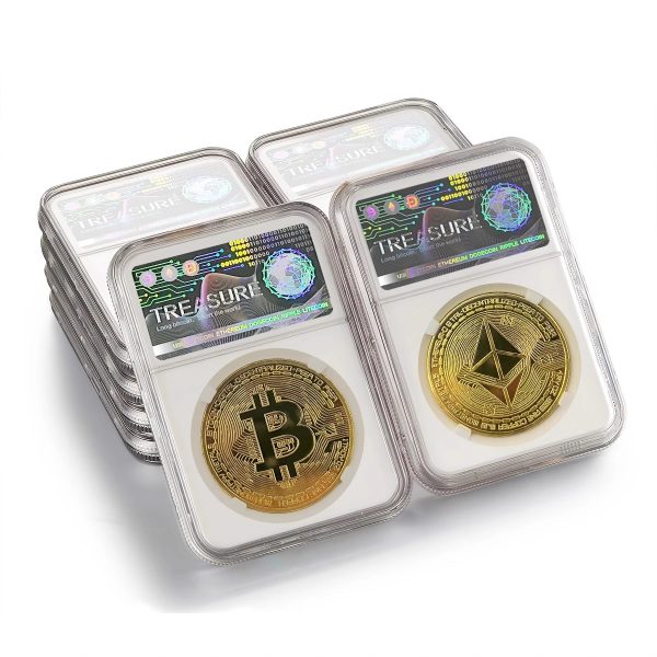 Cryptocurrency commemorative coins Bitcoin Commemorative Coin Ethereum Dogecoin Gold commemorative crypto coins Gift Collection - Image 5