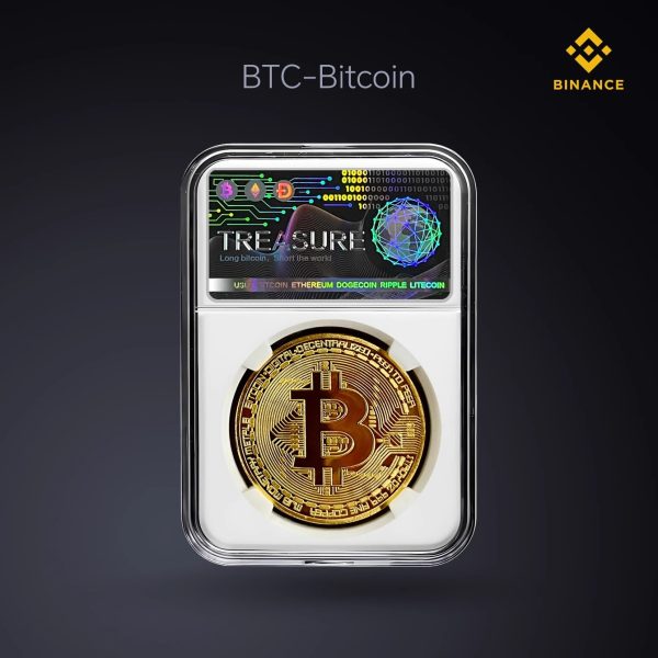 Cryptocurrency commemorative coins Bitcoin Commemorative Coin Ethereum Dogecoin Gold commemorative crypto coins Gift Collection - Image 2